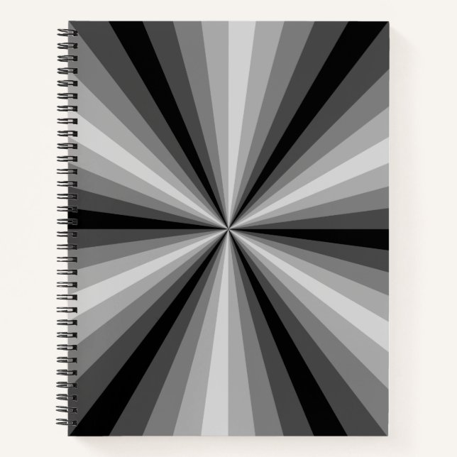 Cuaderno en espiral negro de ilusión óptica (Anverso)