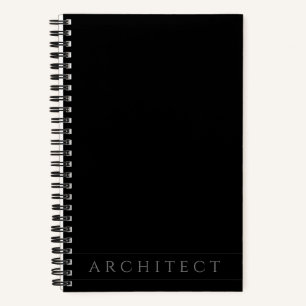 Cuaderno en espiral negro para arquitecto 5.5x8.5