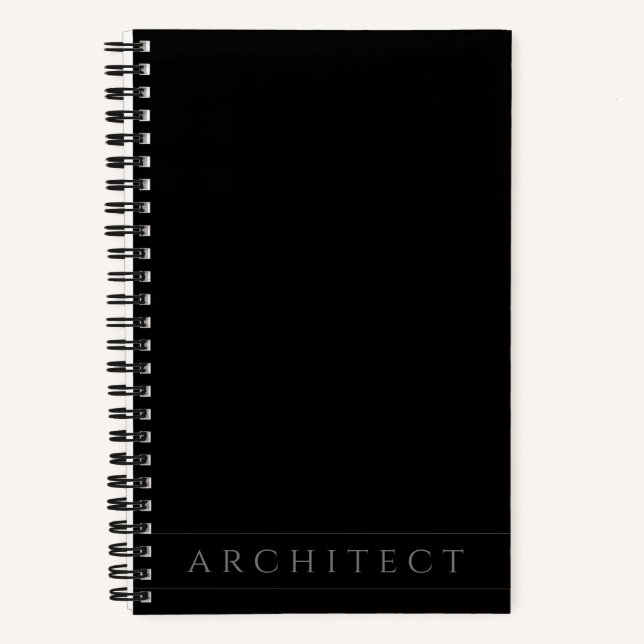 Cuaderno en espiral negro para arquitecto 5.5x8.5 (Anverso)
