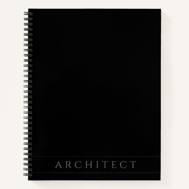 Cuaderno en espiral negro para arquitecto 8.5x11 (Anverso)