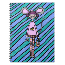 Cuaderno en espiral, niña ratón más linda