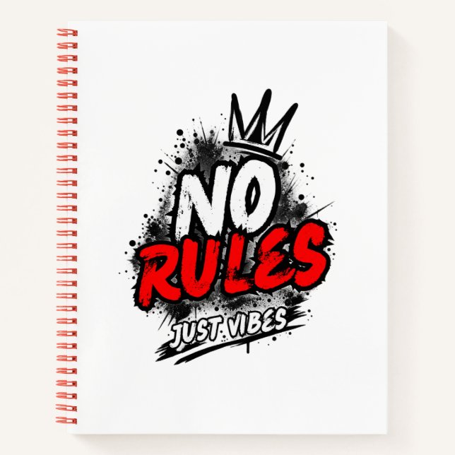 Cuaderno en espiral No Rules Just Vibes (Anverso)