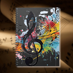 Cuaderno en espiral para amante de la música vibra
