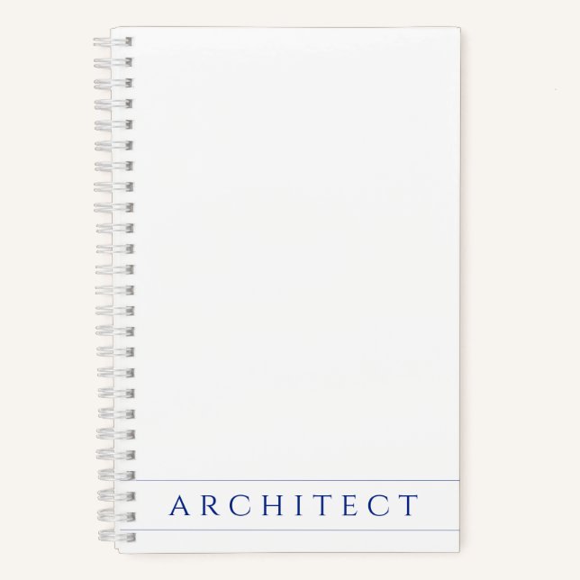 Cuaderno en espiral para arquitecto 5.5x8.5 / Azul (Anverso)