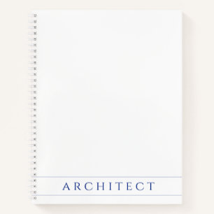 Cuaderno en espiral para arquitecto 8.5x11 / Azul