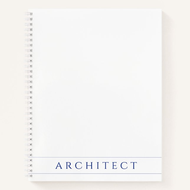 Cuaderno en espiral para arquitecto 8.5x11 / Azul  (Anverso)