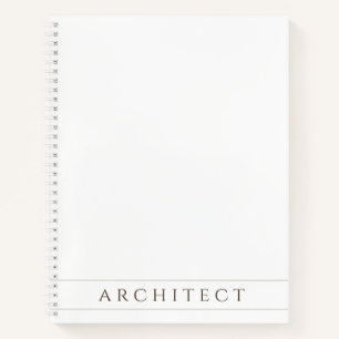 Cuaderno en espiral para arquitecto 8.5x11 / Sepia