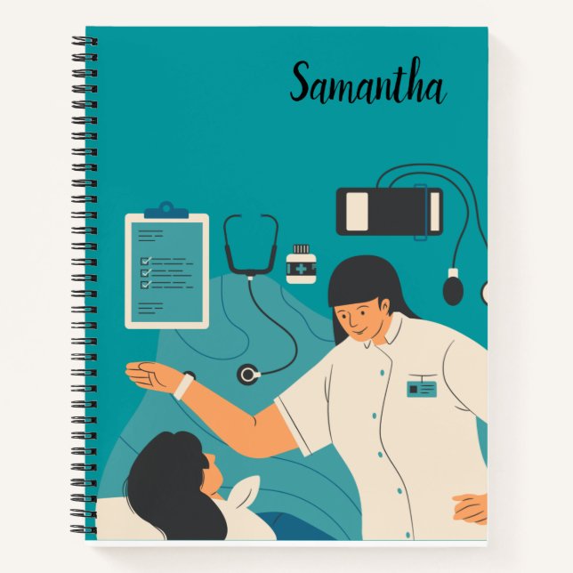 Cuaderno en espiral para enfermeras (Anverso)