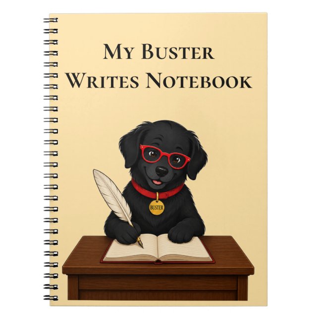 Cuaderno en espiral para escritores Buster Writes (Frente)
