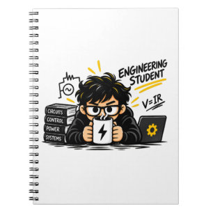 Cuaderno en espiral para estudiantes de ingeniería