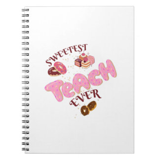 Cuaderno en espiral para maestros de donuts lindos