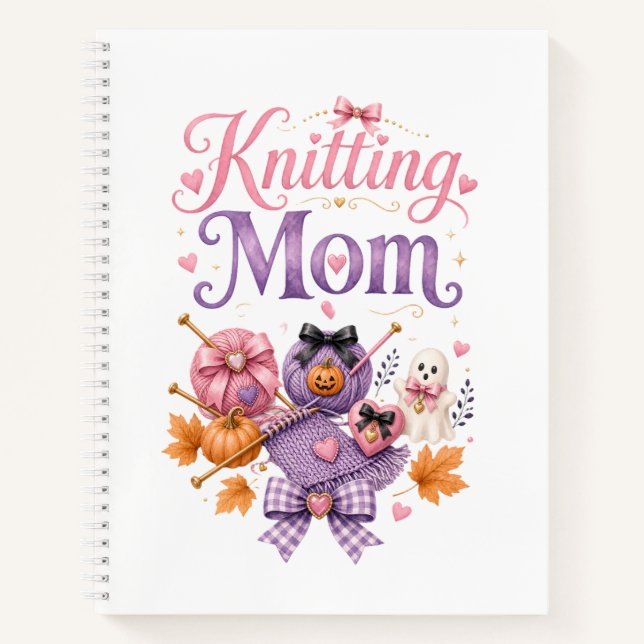 Cuaderno en espiral para mamá tejedora de Hallowee (Anverso)