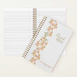 Cuaderno en espiral para notas de la iglesia