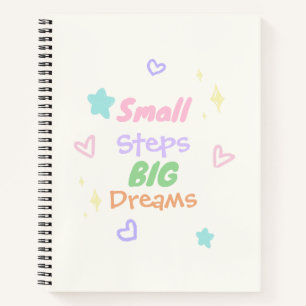 Cuaderno en espiral pastel Pequeños Pasos Grandes