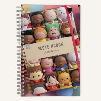 Cuaderno en espiral\Personajes Kawaii adorables pa