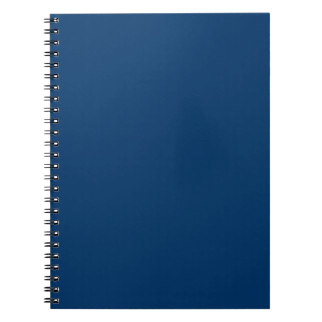 Cuaderno en espiral personalizado azul medianoche  (Frente)