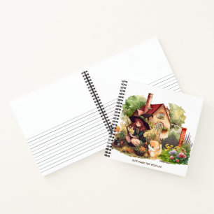Cuaderno en espiral personalizado Bruja y zorro