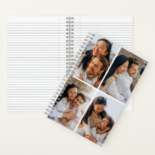Cuaderno en espiral personalizado con cuatro fotos