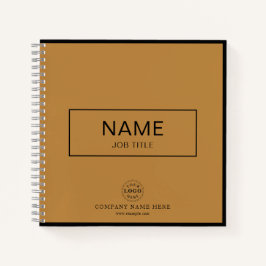 Cuaderno en espiral personalizado con nombre y log