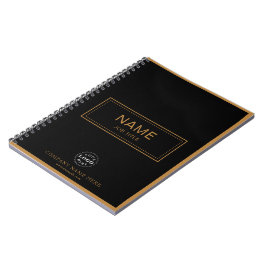 Cuaderno en espiral personalizado con nombre y log