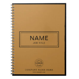 Cuaderno en espiral personalizado con nombre y log