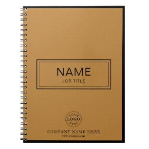 Cuaderno en espiral personalizado con nombre y log
