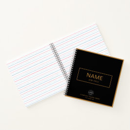 Cuaderno en espiral personalizado con nombre y log