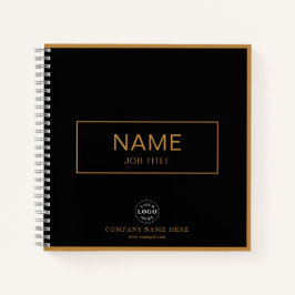 Cuaderno en espiral personalizado con nombre y log