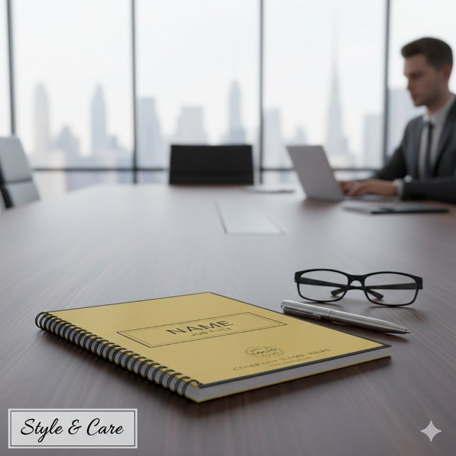 Cuaderno en espiral personalizado con nombre y log (Custom Spiral Notebook with Name & Business Logo)