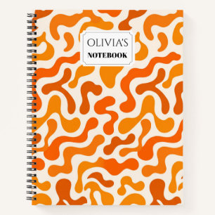 Cuaderno en espiral personalizado de blob retro