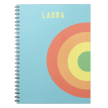 Cuaderno en espiral personalizado objetivo arcoíri