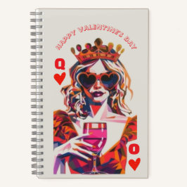 Cuaderno en espiral Pop Art de la Reina de Corazon