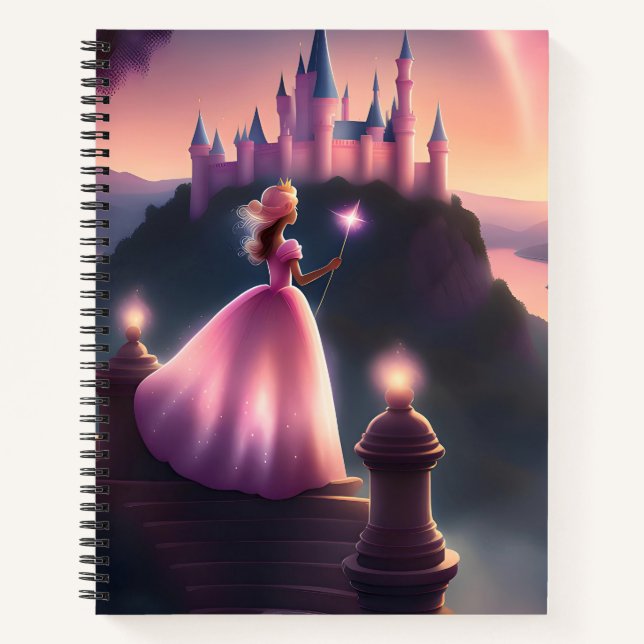 Cuaderno en espiral Princesa Rosa - Encantador (Anverso)