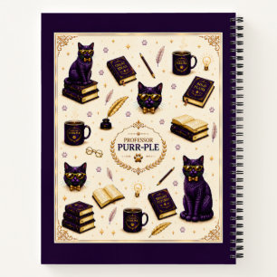 Cuaderno en espiral Professor Purr-Ple™