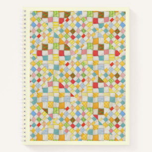 Cuaderno en espiral QUILT MOSAIC 8.5x11 / Crema