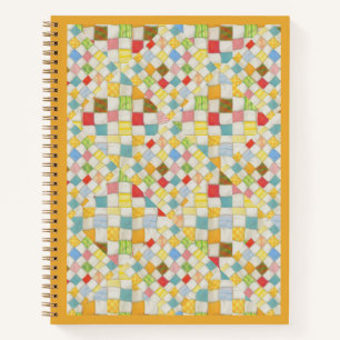 Cuaderno en espiral QUILT MOSAIC 8.5x11 - Dorado