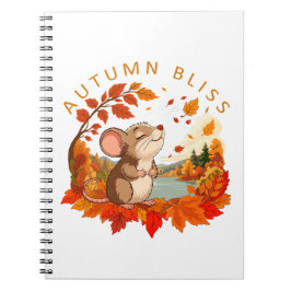 Cuaderno en espiral ratón lindo otoño Bliss Otoñal