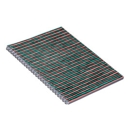 Cuaderno en espiral, rayas pintadas, azul verdoso