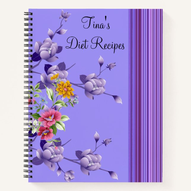 Cuaderno en espiral Recetas de dieta floral de ban (Anverso)