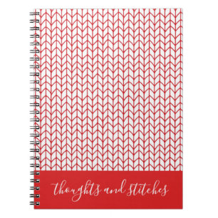 CUADERNO EN ESPIRAL RED LINE KNIT 6.5x8.75 + Texto