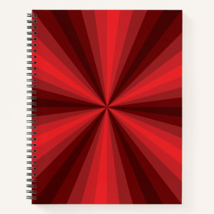 Cuaderno en espiral rojo de ilusión óptica