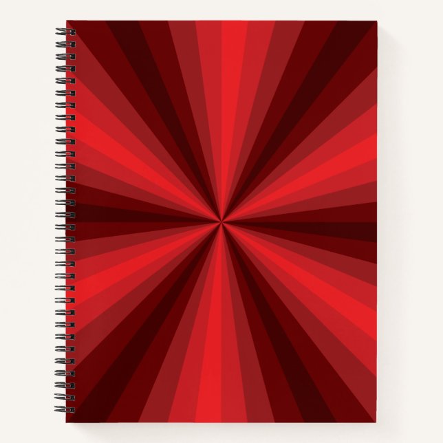Cuaderno en espiral rojo de ilusión óptica (Anverso)