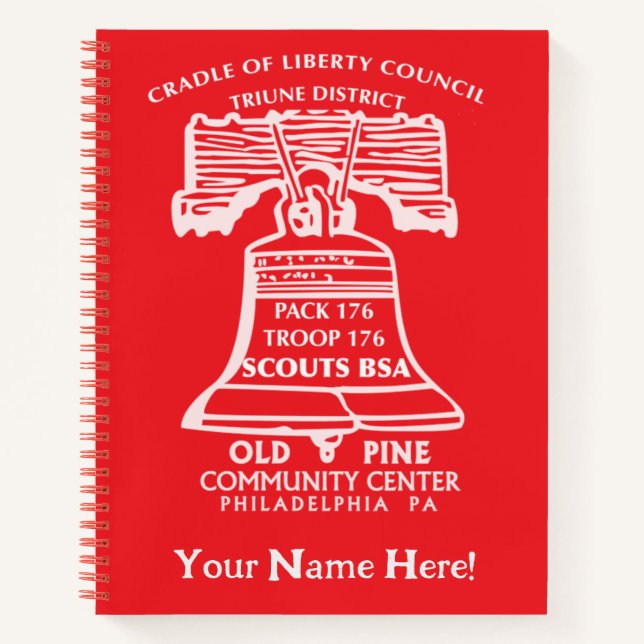Cuaderno en espiral - Rojo (Personalizado) (Anverso)