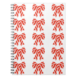 Cuaderno en espiral rojo y blanco