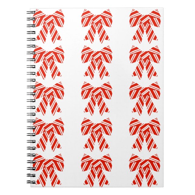 Cuaderno en espiral rojo y blanco (Frente)
