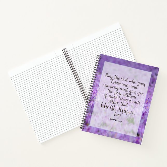 Cuaderno en espiral - Romanos 15:5 (Interior)