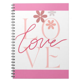 Cuaderno en espiral rosa del poder del amor