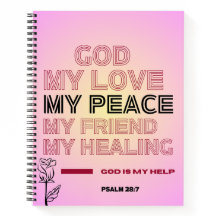 Cuaderno en espiral Salmo 28:7 Dios, mi amor y ayu