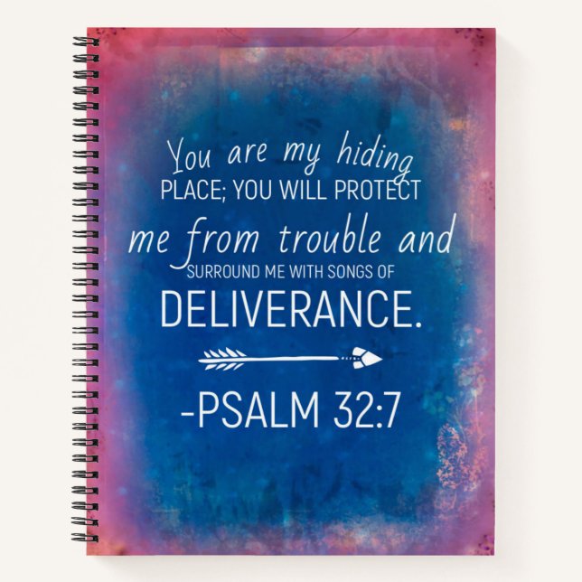 Cuaderno en espiral - Salmo 32:7 (Anverso)