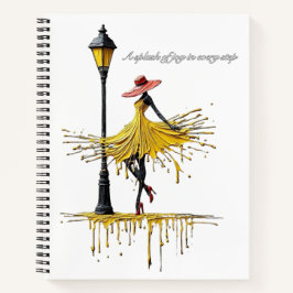 Cuaderno en espiral sofisticado y artístico